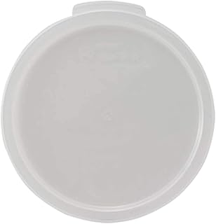 Winco White/Round Food Storage Lid | Dishwasher safe, Secure fit, Foodservice, Great for Ingredient Storage, Bulk Foods, Prep Stations and Kitchens