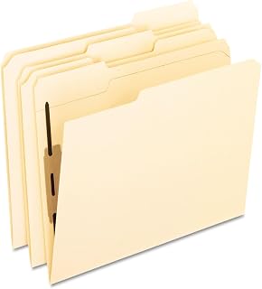 Pendaflex M13U1 Folders with One Bonded Fastener, 1/3 Cut Top Tab, Letter, Manila (Box of 50) (Pack of 5)