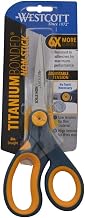 Westcott 14849 Non-Stick Titanium Bonded Scissors, 8-Inch Straight
