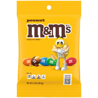 Peanut Chocolate Candy 5.3-Ounce Bag (Pack of 12) by M&M's – 5.3 Ounce (Pack of 12), Pack of 12, Model 548036