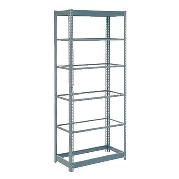 Heavy Duty Shelving 36" W x 12" D x 96" H with 6 Shelves by Global Industrial – Alloy Steel, Grey, Model 717264