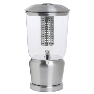 Infusion Beverage Dispenser with Ice Core 3 Gallon by HUBERT – 3 Gallon, 3.0 gallons, Stainless Steel, Clear, Model DS-13456