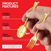 Stock Your Home Gold / 4 Inch / Modern Spoons