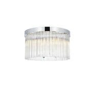 Harlow Four Light Flush Mount Chrome by Lighting Design – Iron, Chrome