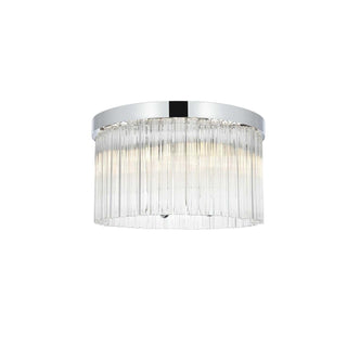 Harlow Four Light Flush Mount Chrome by Lighting Design – Iron, Chrome