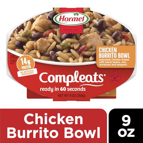 HORMEL COMPLEATS Chicken Burrito Bowl / 9 Ounce (Pack of 6) / 6 Seasoned Rice
