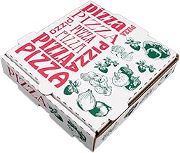 Southern Champion Tray 143128 8x8 Pizza Box, White Printed, Disposable and Recyclable (Case of 50)