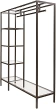 Econoco LNHFET, Linea 4-Shelf Statuary Bronze Etagere with Hang Bar