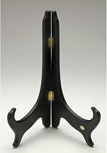 10" (H) Black Decorative Plate Stand Wood, 13221
