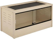 Maple Reptile Lounge with Durable Glass and Stainless Steel Construction, Spacious Interior for Reptiles, 48-Inch Size, Easy Wipe Clean Design