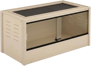 Maple Reptile Lounge with Durable Glass and Stainless Steel Construction, Spacious Interior for Reptiles, 48-Inch Size, Easy Wipe Clean Design
