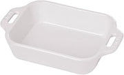 STAUB Rectangular Dish, White, 7.5 x 6 - White