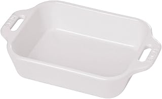 STAUB Rectangular Dish, White, 7.5 x 6 - White