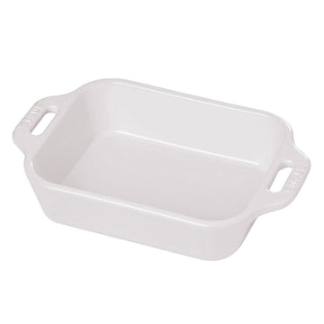 Rectangular Dish by STAUB – 7.5 x 6 inches, 1.25 quarts, Ceramic, White, Model 40511-144