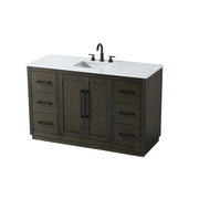 Elegant Kitchen and Bath 54" Single Bathroom Vanity in Chocolate Oak by Elegant Lighting – Wood, Chocolate Oak, Model 5607839