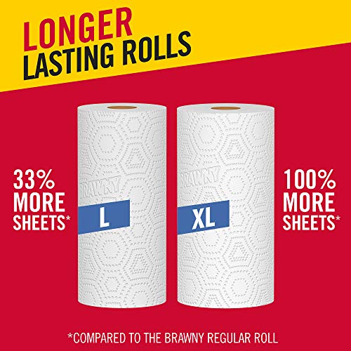 Brawny 1 / 6 Count (Pack of 1) / White Paper Towels