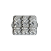 Gingerbread Kids Cakelet Pan by Nordic Ware – 6-Cavities, 12.25 inches, Aluminum, Silver, Model 86948