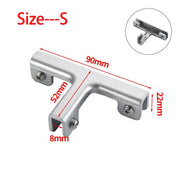 Aluminum Alloy Tile Glass Clamp Bracket Set by Dolibi – Small, T-Shape, Model Glass Clamps