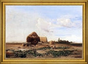 Art Oyster Ferenc Marko Harvesting Watermelons - 18" x 27" Premium Canvas Print with Gold Frame