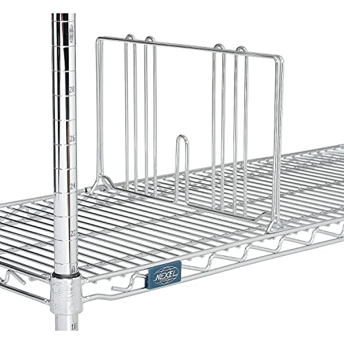 14" D X 8" H Divider for Wire Shelves by Global Industrial – 14"L x 9.8"W x 8"H, Alloy Steel, Chrome, Model AD814C