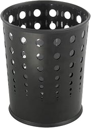 Safco 9740Bl Bubble Wastebasket Round Steel 6Gal Black