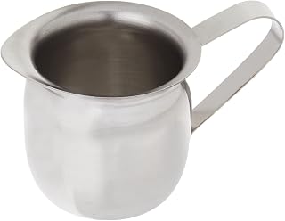 Winco 3 oz Bell Stainless Steel Creamer | Stainless, Bell shape, Great for Cream, Coffee Service and Table Service
