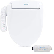 Swash Electric Bidet Seat for Round Toilets and Swash Filter Bundle by Brondell – Stainless Steel, White, Model SE400-RW