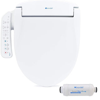Swash Electric Bidet Seat for Round Toilets and Swash Filter Bundle by Brondell – Stainless Steel, White, Model SE400-RW