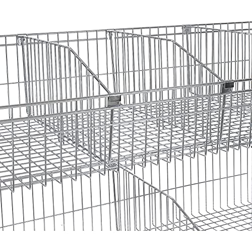 Wire Basket Shelf by Global Industrial – 18"L x 48"W x 10"H, 300.0 pounds, Alloy Steel, Chrome, Model WB1848C