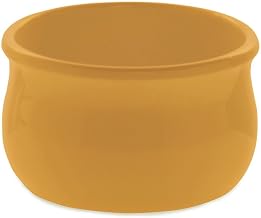 HUBERT Old World Collection Mustard Yellow Plastic Bowl - 10" Dia x 3 1/2" H