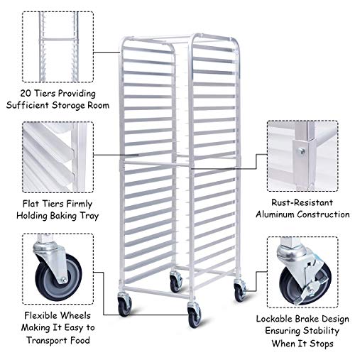 ReunionG 20 Tiers / Silver / 400.0 pounds Bakery Racks