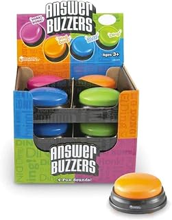 Learning Resources Answer Buzzers Classpack, Classroom Tools and Games, Teacher supplies, Batteries Included, Set of 12, Ages 3+ (Product is not recordable)