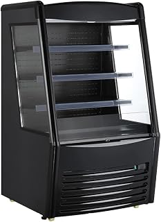 Kool-It KOM-36XBK Refrigerated Open Air Merchandiser/Display Case, Black Painted Steel, 14 Cu. Ft, 115v