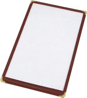 Winco 8 1/2" x 5 1/2" Red Menu Cover, Single