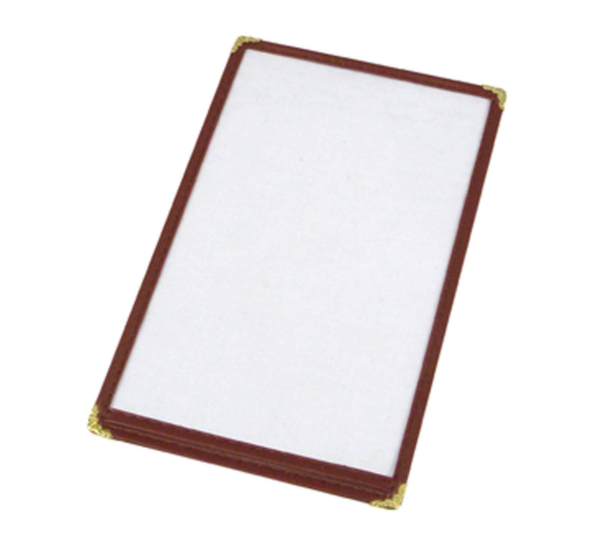 Winco 8.5" x 5.5" / Single / Burgundy Menu Covers