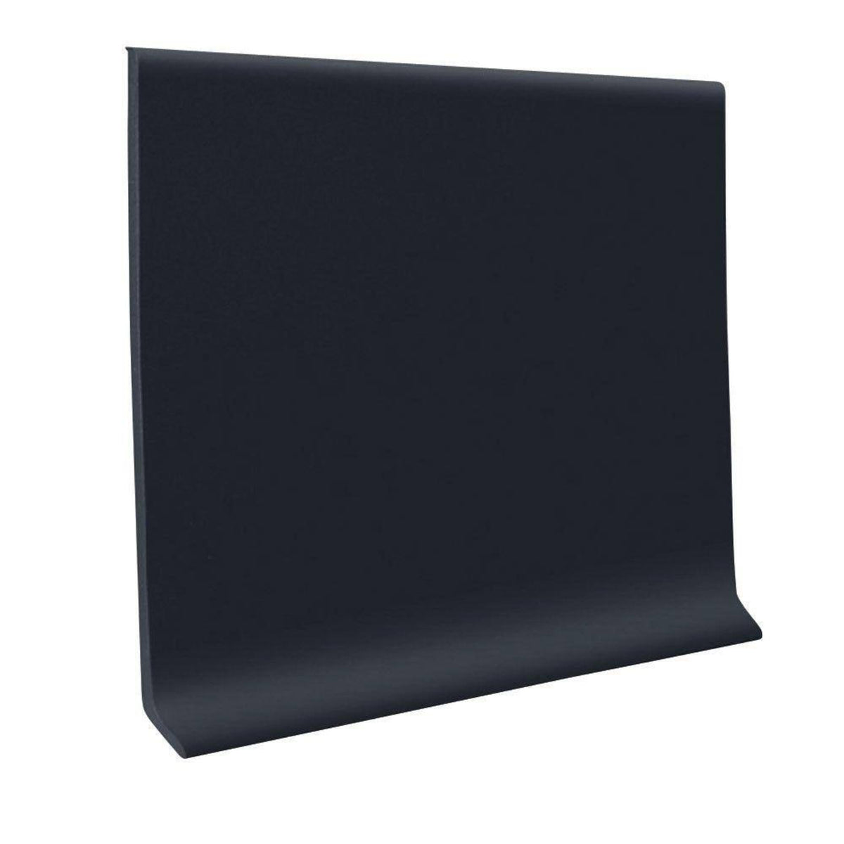 Vinyl Cove Base 4" X.080"X48" - Black by Roppe – 50"L x 48"W x 4"H, Vinyl, Black, Model 40C51P100