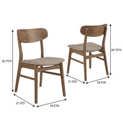 Mid-Century Modern Wooden Dining Side Chairs Set of by Furnifact – Wood, Brown, Pack of 2