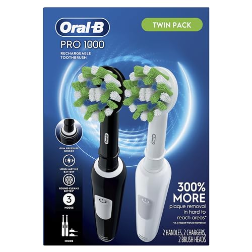 Oral-B Black & White / 2 Count (Pack of 3) / 2 Handles Rotating