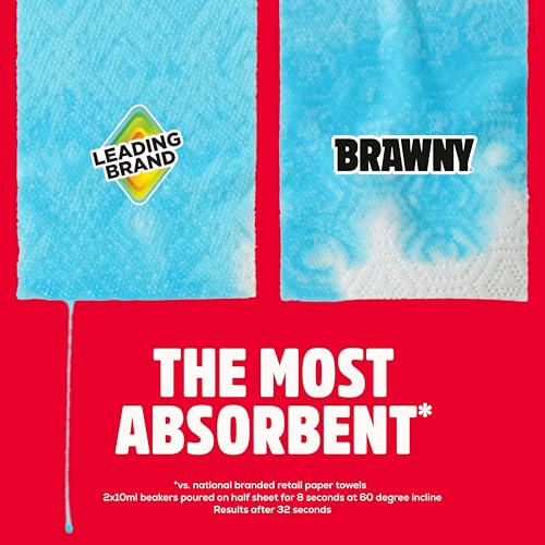 Brawny 12 Family Rolls (100 Sheets Each) / White / 1 Paper Towels