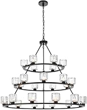 Cadence 27 Light Chandelier Black