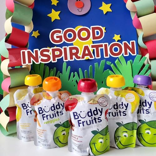Buddy Fruits Apple / 3.2 Ounce (Pack of 18) / White Applesauce