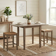 Starlight Canyon Home Acacia Veneer Drop-Leaf Counter Height Dining Table, Wire-Brushed Small Kitchen Dinner Table for Dining Room, Brushed Bisque - image 6