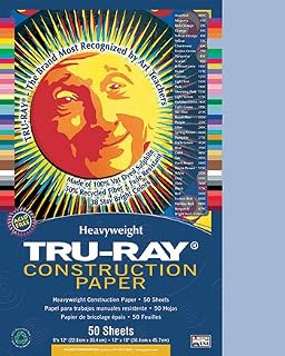 Tru Ray 9 X 12 Sky Blue 50 Sht Arts & Crafts Construction Paper Paper Pac103016 Pacon Corporation
