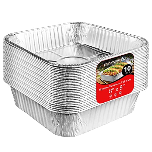 Stock Your Home 10 Pack / Silver / Pans Disposable Cookware