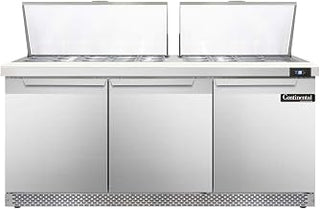 DL72-27M-FB Designer Line Mighty Top Sandwich Unit, 72" W, With 27 Pan Top Openings & Front Breathing
