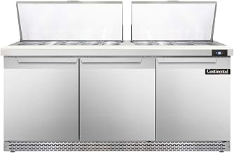 DL72-27M-FB Designer Line Mighty Top Sandwich Unit, 72" W, With 27 Pan Top Openings & Front Breathing