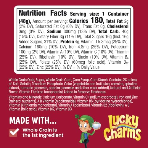 Lucky Charms Original Version / 1.7 Ounce (Pack of 12) / 12 Cold Cereal