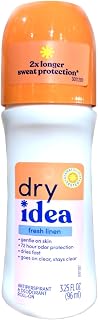 Dry Idea Fresh Linen Roll-On Antiperspirant Deodorant Fresh Linen 3.25 Ounce (Pack of 6)