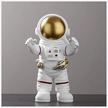 Fashion Astronaut Miniature Figurines Resin Spaceman Statue Space Planet Ornaments Home Decor Gift,Gold,D
