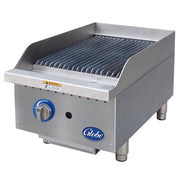 Food Equipment Countertop 15" Char Rock Gas Charbroiler by Globe – 18/10 Steel, Stainless-Steel, Model GCB15G-RK